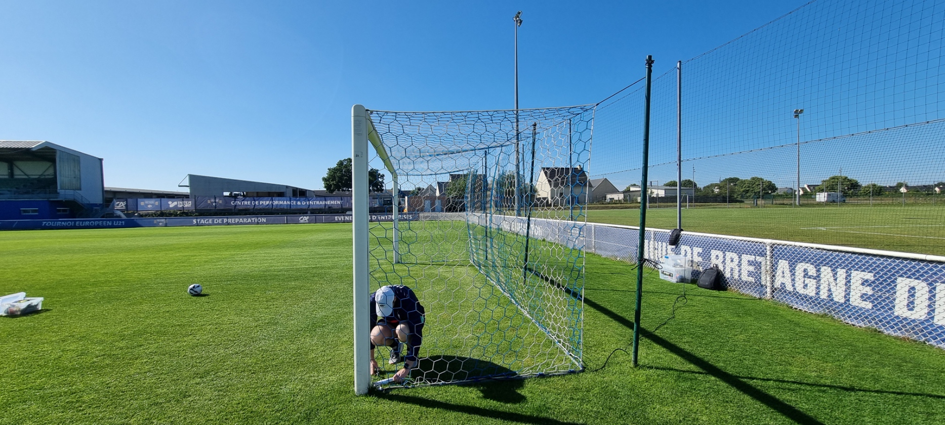 Camera installation on goal frame